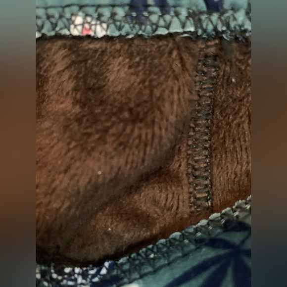 Flower print fleece lined cozy comfort leggings size L/XL - Picture 2 of 3